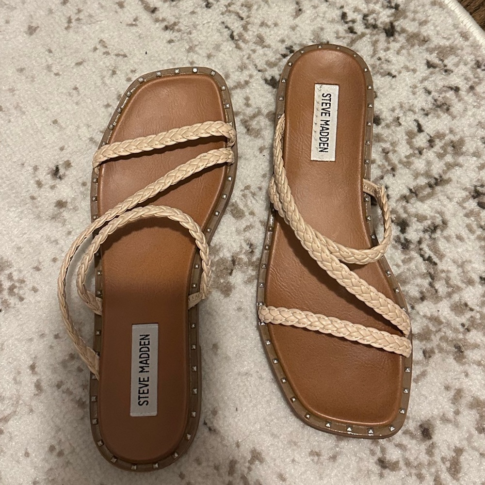 Steve Madden Braided Strappy Sandals Size 7